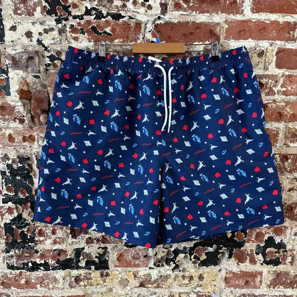 Magellan Outdoors Arkansas Shorts Mens 2XL Blue Fishing Outdoor Hiking Swim